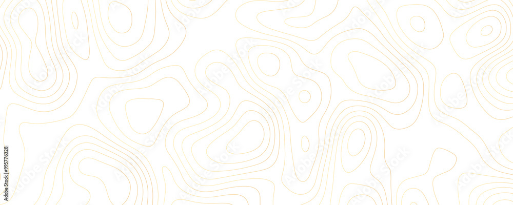 Premium Topographic Landscape with Gold Contour Lines and Organic Terrain Flow on a Geometric Grid Design
