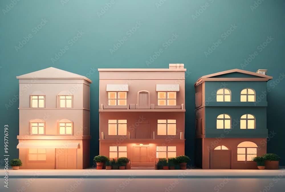 Unlit houses Unlit houses
