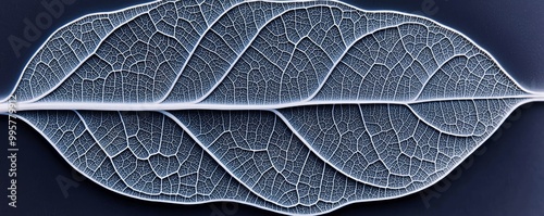 Detailed cross-section of a leaf under a scanning electron microscope photo