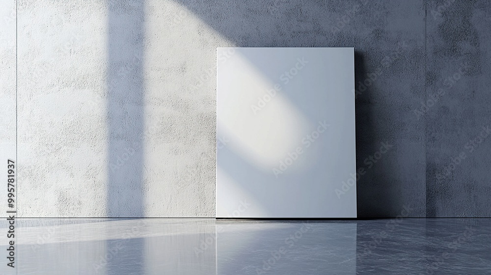 A blank canvas in a minimalist interior, ready for creative expression. A blank canvas in a minimalist interior, ready for creative expression.