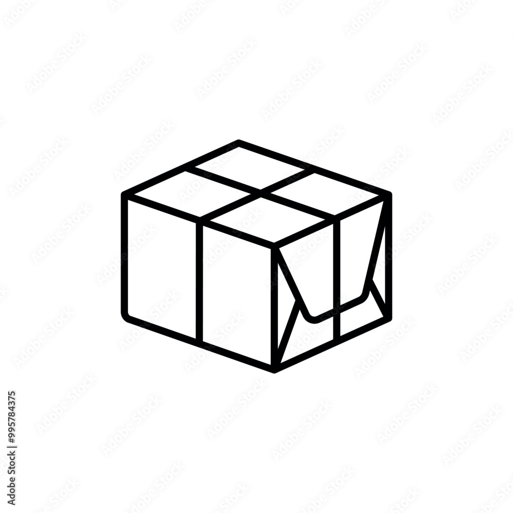 Parcel wrapped in paper linear icon. Line customizable illustration. Contour symbol. Vector isolated outline drawing. Editable stroke Parcel wrapped in paper linear icon. Line customizable illustration. Contour symbol. Vector isolated outline drawing. Editable stroke