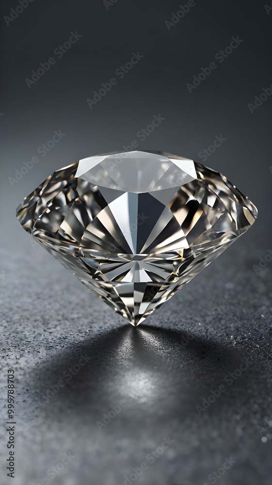 Create a hyper-realistic 4K image showcasing a lapidated diamond in a grey background Create a hyper-realistic 4K image showcasing a lapidated diamond in a grey background