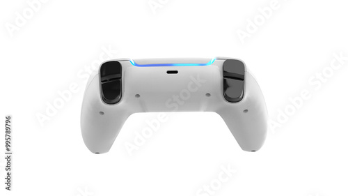 Next Generation white game controller isolated on white background