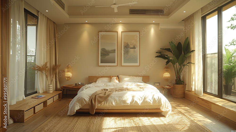 Modern Bedroom with Natural Light Modern Bedroom with Natural Light