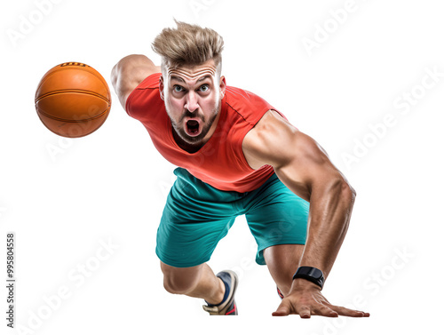 a man with a basketball