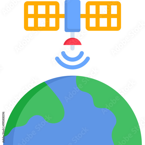 Remote Sensing Satellite Icon