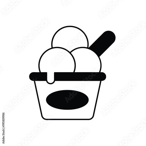 tub glyph icon with white background vector stock illustration