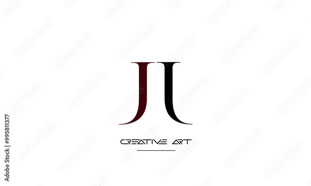 JJ, J abstract letters logo monogram JJ, J abstract letters logo monogram