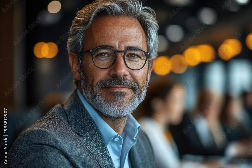 an engaging meeting scene with a businessman and financial advisor discussing investment strategies with clients in a sleek office conveying professionalism and financial empowerment an engaging meeting scene with a businessman and financial advisor discussing investment strategies with clients in a sleek office conveying professionalism and financial empowerment