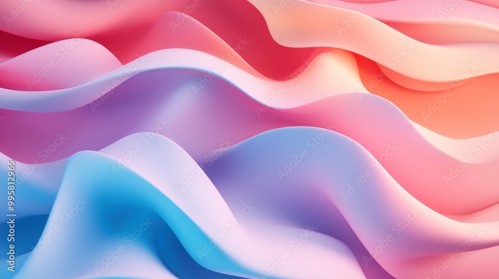 Abstract waves in soft pink and blue hues create a serene, flowing visual experience. Abstract waves in soft pink and blue hues create a serene, flowing visual experience.