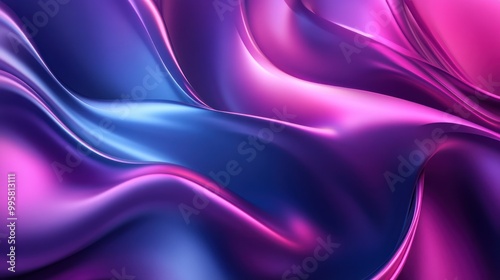 Wallpaper Mural Abstract flowing fabric in vibrant shades of blue and pink, creating a dynamic and smooth texture. Torontodigital.ca