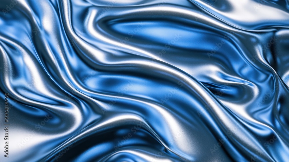 Close-up of flowing blue satin fabric with a lustrous sheen, creating a dynamic texture. Close-up of flowing blue satin fabric with a lustrous sheen, creating a dynamic texture.
