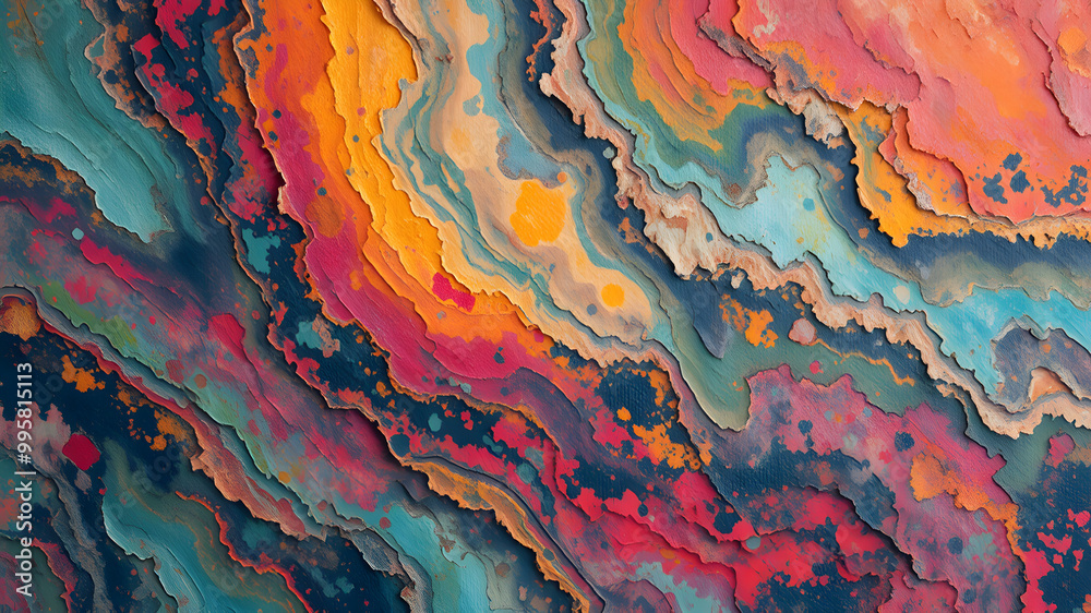 Vibrant Abstract Colorful Waves in Artistic Design Vibrant Abstract Colorful Waves in Artistic Design
