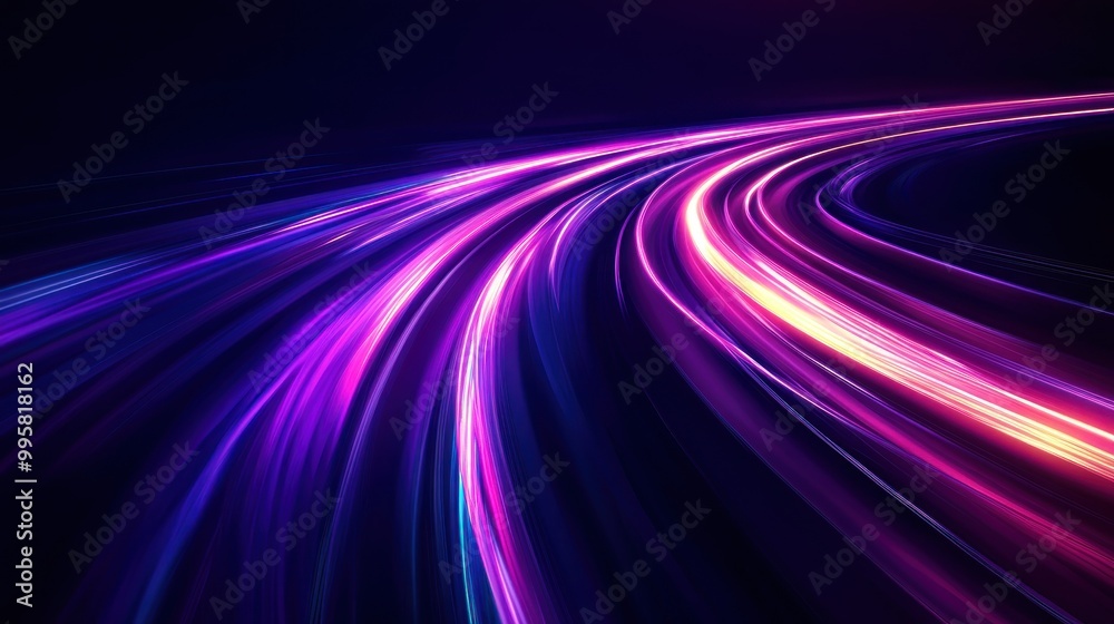 A vibrant abstract representation of light trails in purple and pink hues, creating a dynamic and energetic atmosphere. A vibrant abstract representation of light trails in purple and pink hues, creating a dynamic and energetic atmosphere.