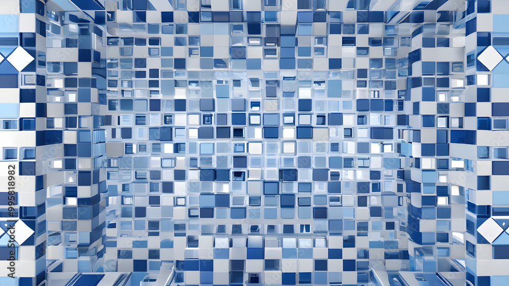 blue mosaic background blue mosaic background