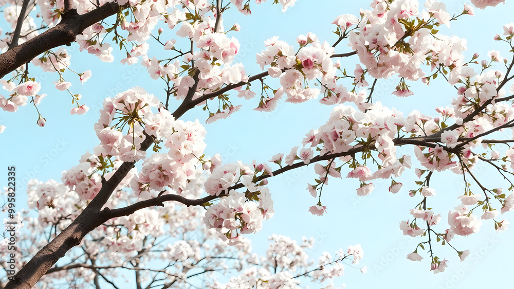 Beautiful Cherry Blossom Branch in Full Bloom Beautiful Cherry Blossom Branch in Full Bloom