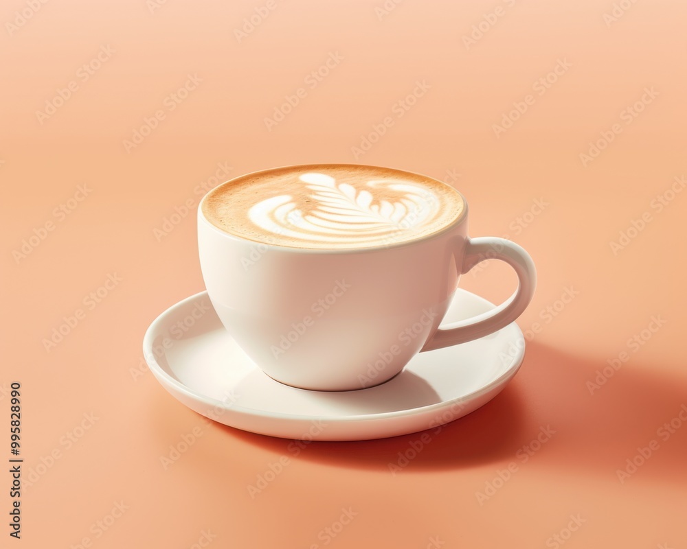 Cup of cappuccino or latte coffee Cup of cappuccino or latte coffee