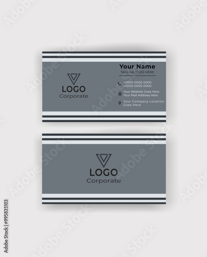 Corporate business card design template, Business card for business and personal use.
