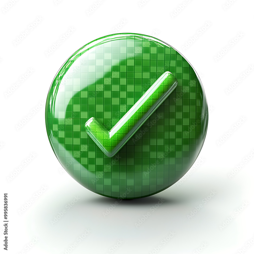 A green approval icon, typically represented with a checkmark or tick, symbolizing confirmation, success, or a positive action. A green approval icon, typically represented with a checkmark or tick, symbolizing confirmation, success, or a positive action.