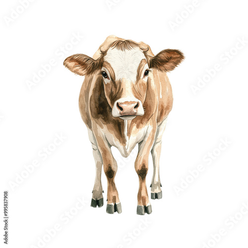 cow isolated on white