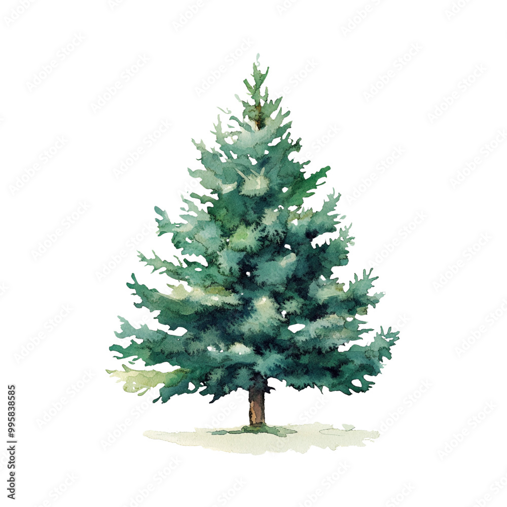 Fototapeta premium christmas tree isolated on white