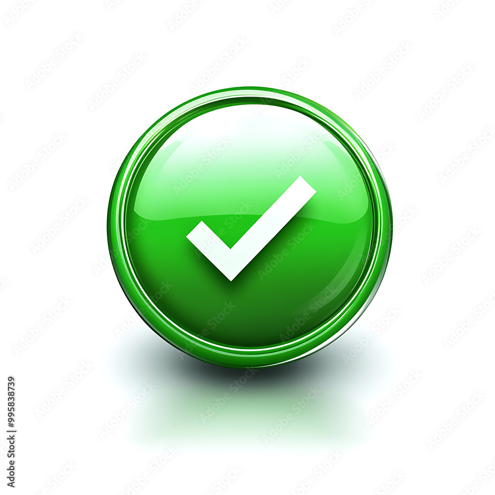 A green approval icon, typically represented with a checkmark or tick, symbolizing confirmation, success, or a positive action. A green approval icon, typically represented with a checkmark or tick, symbolizing confirmation, success, or a positive action.