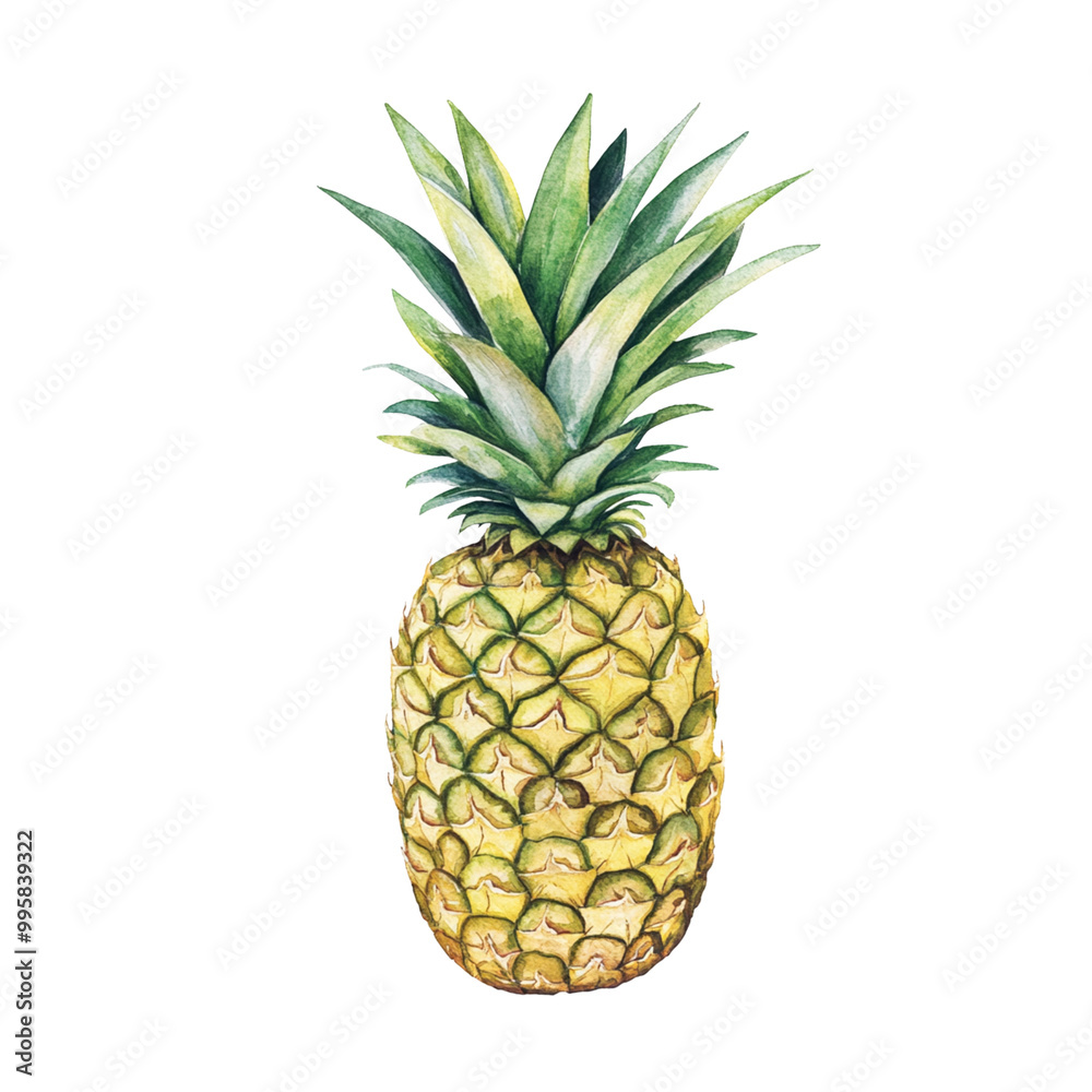 pineapple on white background