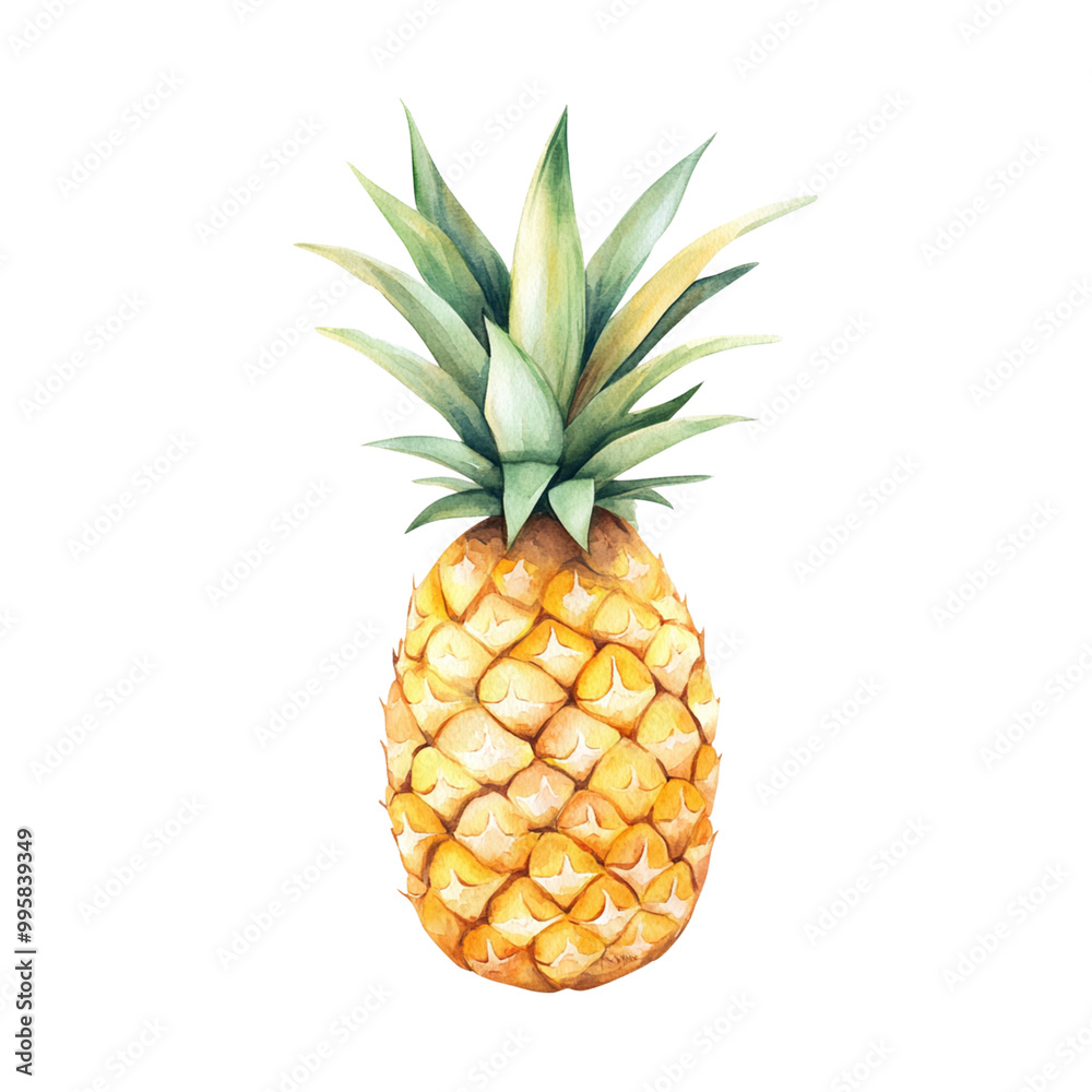 pineapple on white background