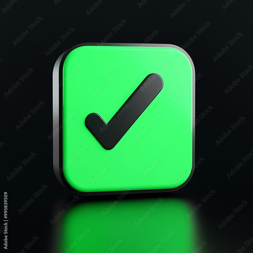 A green approval icon, typically represented with a checkmark or tick, symbolizing confirmation, success, or a positive action. A green approval icon, typically represented with a checkmark or tick, symbolizing confirmation, success, or a positive action.