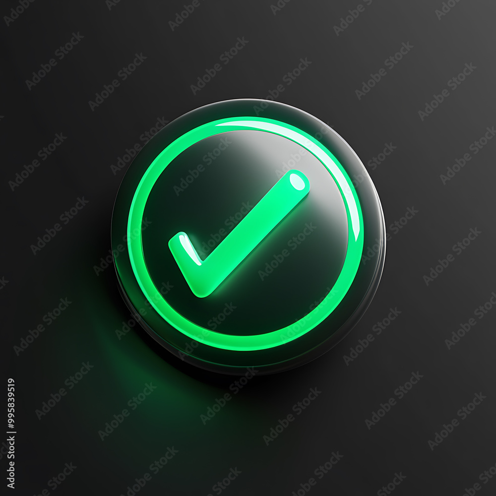 A green approval icon, typically represented with a checkmark or tick, symbolizing confirmation, success, or a positive action. A green approval icon, typically represented with a checkmark or tick, symbolizing confirmation, success, or a positive action.