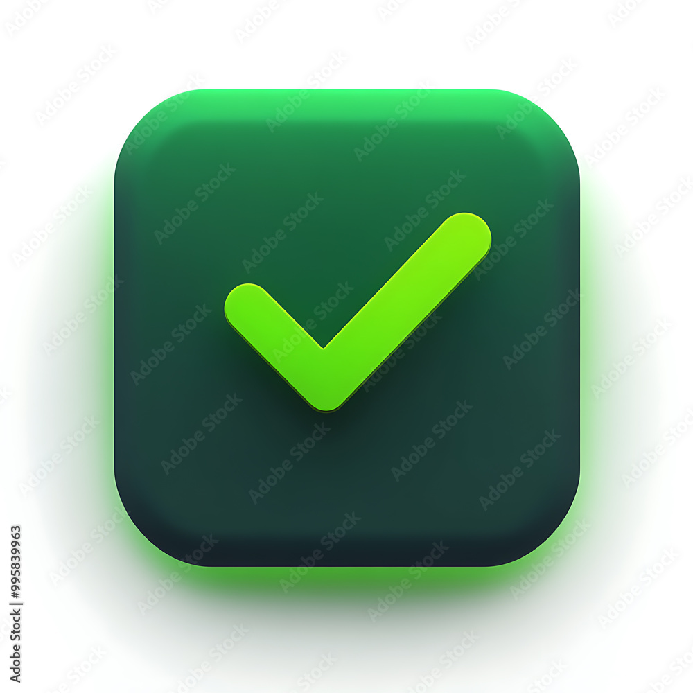 A green approval icon, typically represented with a checkmark or tick, symbolizing confirmation, success, or a positive action. A green approval icon, typically represented with a checkmark or tick, symbolizing confirmation, success, or a positive action.