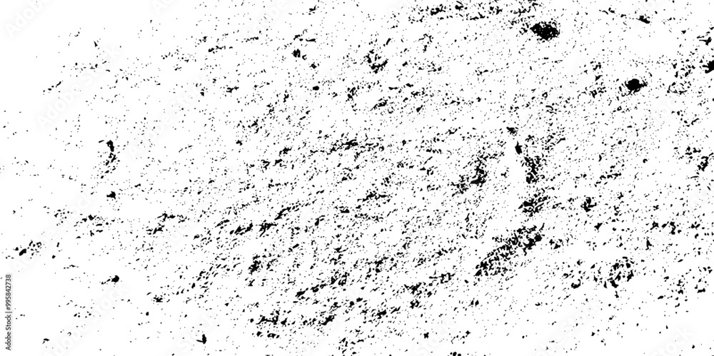 Dirt messy splash overlay and Black and white Dust overlay distress grungy effect paint. Black and white grunge seamless texture. Dust and scratches grain texture on white and black background.