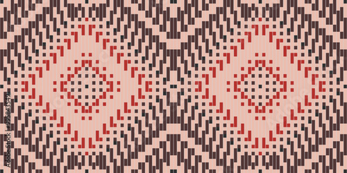 Tribal Art Geometric Pattern Wallpaperfolk Embroidery, Aztec Geometric Ornament Print. Design for Carpet, Wallpaper, Clothing, Wrapping, Fabric