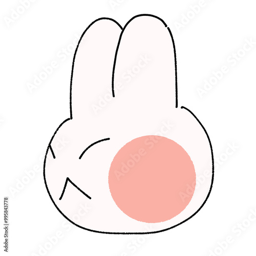 Cute bunny rabbit sulk sticker 