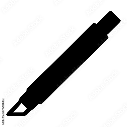 Glass Cutting Knife Icon. Knife And Cutter Icon.