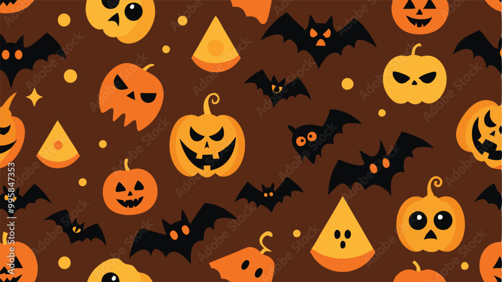 halloween seamless pattern with pumpkins halloween seamless pattern with pumpkins