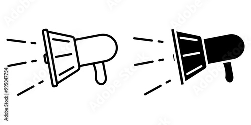 Toa Megaphone Speaker Icon Illustration.