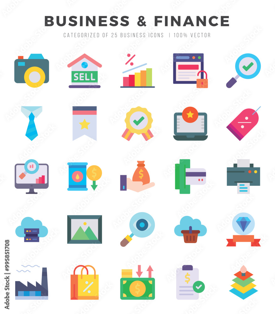 Simple Set of Business & Finance Related Vector Flat Icons. Simple Set of Business & Finance Related Vector Flat Icons.