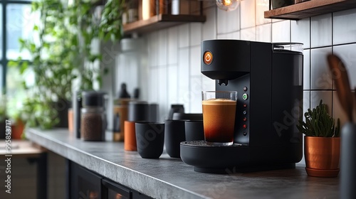 Wallpaper Mural coffee maker on the table kitchen Torontodigital.ca