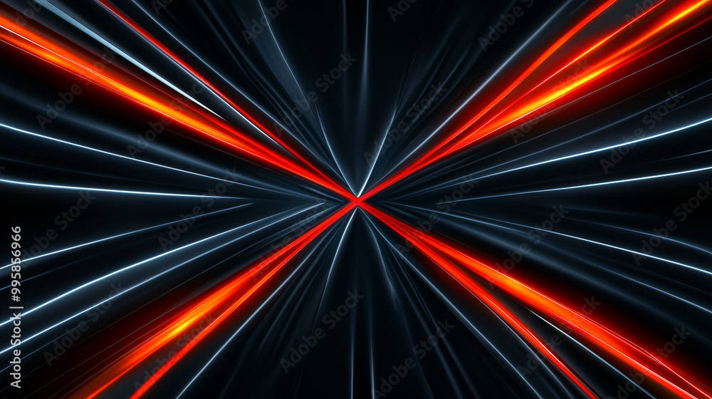 Futuristic Dark Background with Neon Red and Orange Lights Futuristic Dark Background with Neon Red and Orange Lights