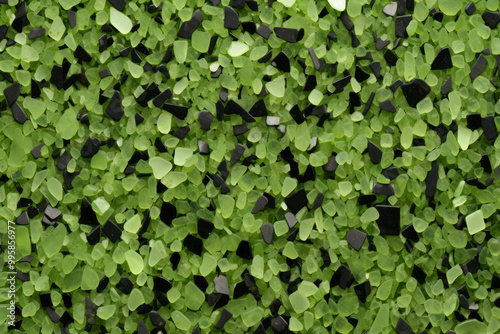 Wallpaper Mural Processed collage of green terrazzo floor surface texture. Background for banner, backdrop Torontodigital.ca