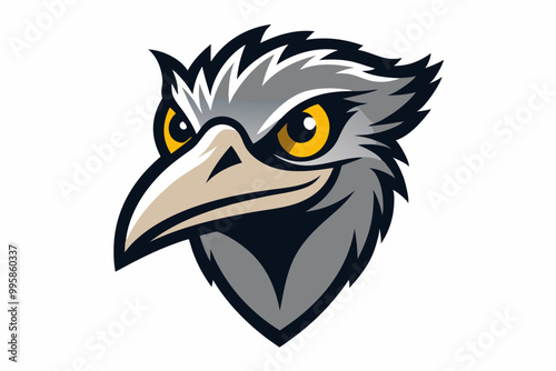 Emu head mascot design vector photo