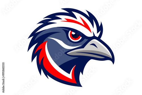 Emu head mascot design vector