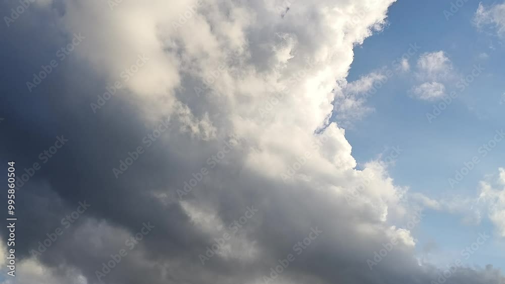 Blue sky white clouds, Landscape white clouds, Cumulus cloud cloudscape time-lapse, Summer blue sky time lapse. Natural background, time-lapse, copy space. 4K. Blue sky white clouds, Landscape white clouds, Cumulus cloud cloudscape time-lapse, Summer blue sky time lapse. Natural background, time-lapse, copy space. 4K.