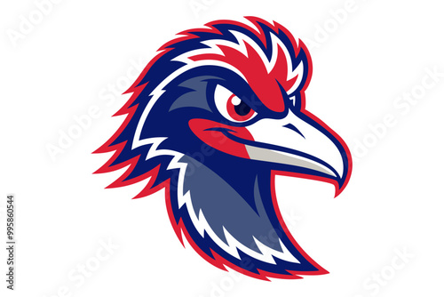 Emu head mascot design vector photo