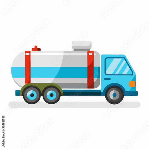 Tanker truck icon. Flat illustration of tanker truck vector icon for web 
