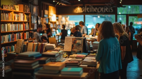 Cozy Bookshop: A Warm Gathering of Literature Lovers