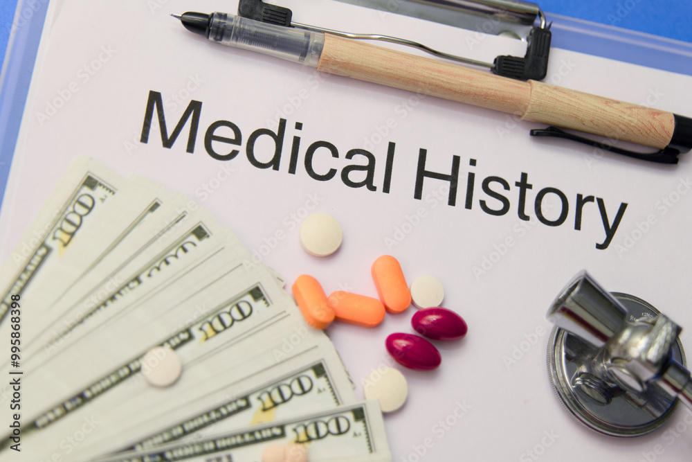 Obraz premium Medical Costs and History