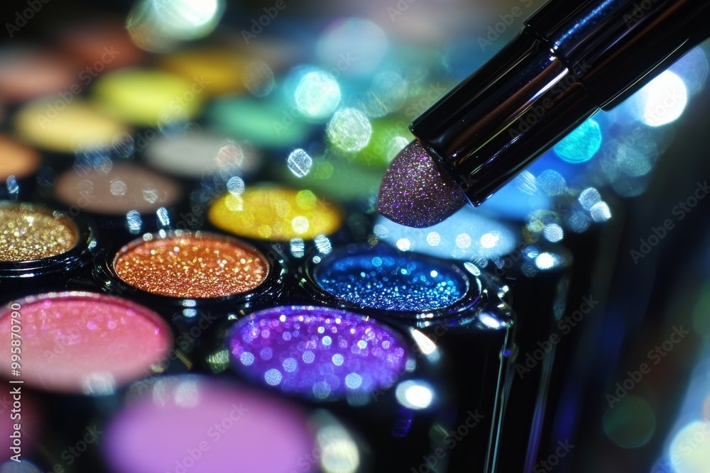 Rainbow inspired eyeshadow palette with bold shimmering shades of yellow blue and purple designed for vibrant high impact makeup looks Rainbow inspired eyeshadow palette with bold shimmering shades of yellow blue and purple designed for vibrant high impact makeup looks