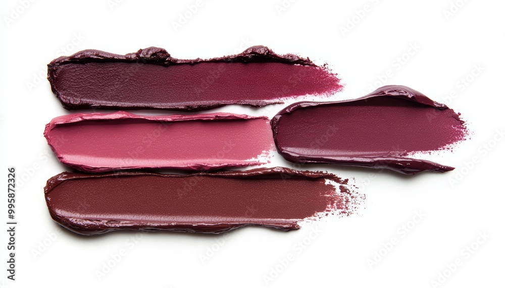 A soft gradient of deep brown and burgundy lipstick swatches, blending together for a bold, edgy 90s look. A soft gradient of deep brown and burgundy lipstick swatches, blending together for a bold, edgy 90s look.